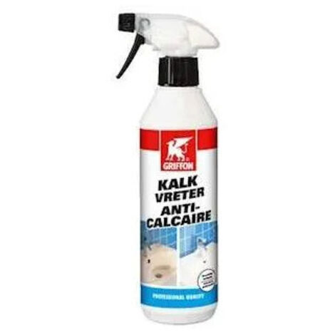 Griffon – Spray anti-calcaire pulvérisateur 500ml – Nettoyant puissant pour surfaces en céramique et inox – Éclat brillant et protection longue durée