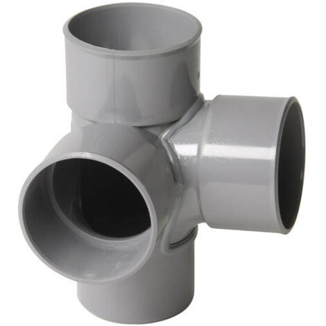 Nicoll – Culotte mâle-femelle PVC double équerre 87°30 – Raccord d'évacuation Ø 100mm – Installation facile avec colle PVC – Encombrement réduit