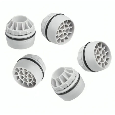 Presto – Mousseur brise jet à clipser pour robinet mitigeur – Lot de 5 pièces – Finition métal – Débit max pour économie d'eau