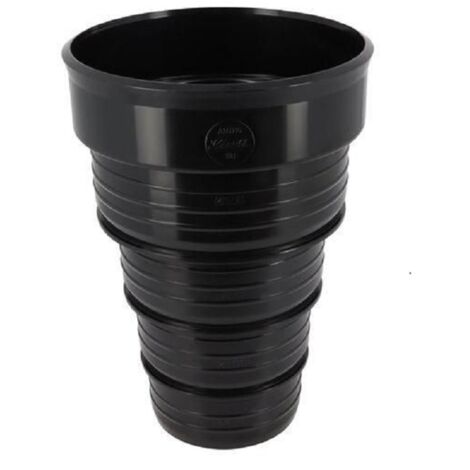 Nicoll – Adaptateur multi diamètre pour chapeau de ventilation Ø160 – Réducteur Ø160 vers Ø150/125/110/100 – Connexion tube PVC – Noir