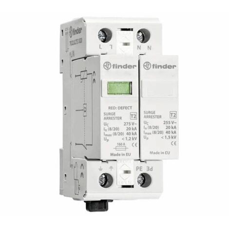 Finder 7P.22.8.275.0020 Dispositif antisurtension Protection anti-surtension pour: armoire de distribution 1 pc(s) A960253