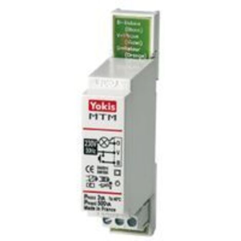 Yokis – Minuterie modulaire filaire 500W MTM500M – Tension 230V – Intensité 1,3A à 2,2A – Programmation 2s à 4h – Compatible ampoules 230V