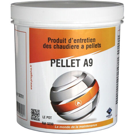Progalva – Pellet A9 traitement entretien poêle à granulés – Lot de 3 sachets de 40g – Évite dépôts de suie et poussières de bois