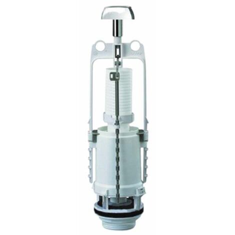 Siamp – Mécanisme de chasse d'eau poussoir interrompable 22A – Débit 2,75 l/s – Ajustable de 180 à 240 mm – Compatible avec trou d'évacuation 58 à 72 mm
