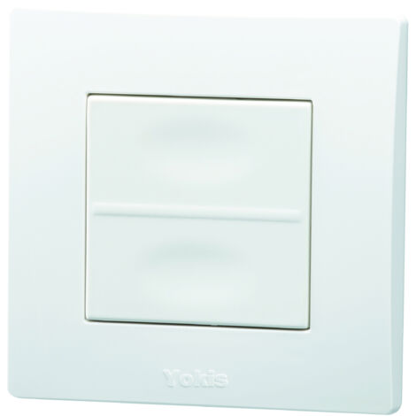 Yokis – Télécommande murale 2 touches – Commande volet roulant – Portée 250m – Autonomie 7 ans – IP54 – TLM2T45P