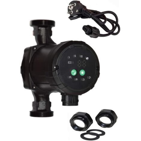 Circulateur de chauffage électronique 25-60/180 – Filetage 1½' – Hauteur de refoulement 6 m – Moteur silencieux en fonte – Rohe