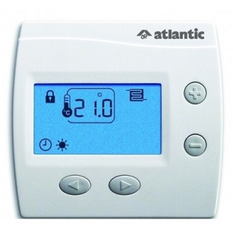 Atlantic – Thermostat d'ambiance numérique filaire pour plancher chauffant – Affichage température °C – Verrouillage commandes – 109519 (1/5)