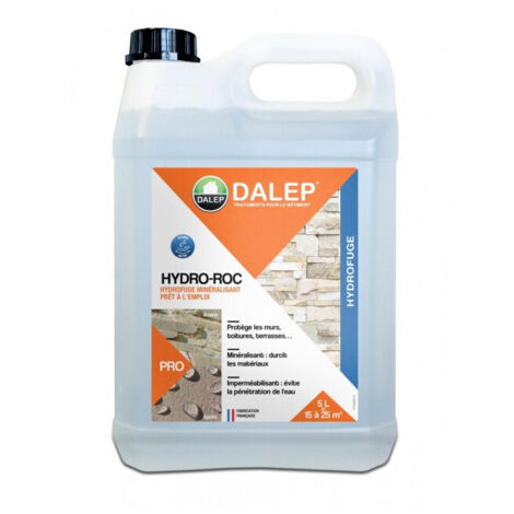 Dalep – Hydrofuge minéralisant 5L – Imperméabilisant pour matériaux poreux – Pénètre en profondeur – Couvre jusqu'à 15 m²