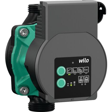 Wilo – Circulateur de chauffage et climatisation 130 mm – Filetage mâle DN 25 – Tension 230V – Moteur à rotor noyé – Applications chauffage et solaire
