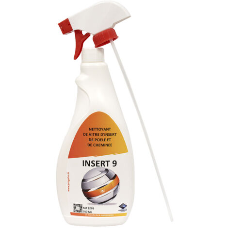 Progalva – Nettoyant vitres pour poêles et inserts 750 ml – Élimine dépôts de suie et goudron – Prêt à l'emploi – Liquide visqueux incolore