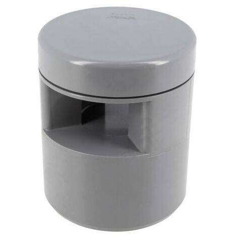 Nicoll – Clapet aérateur de pression en PVC gris – Diamètre 100-110 mm – Membrane d'étanchéité plasto-élastomère – Installation facile
