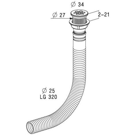 Nicoll – Siphon de lavabo kit trop plein Vid sauce 34mm – Accessoire de vidage pour cuisine – Fonctionnement optimal – Référence 0411273