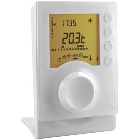 Delta Dore – Thermostat d'ambiance sans fil – Régulation PID – Programmation quotidienne/hebdomadaire – Contrôle à distance via application Tydom