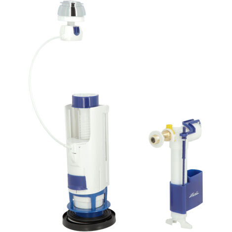 Nicoll – Mécanisme double volume à câble 3V102 – Robinet flotteur haute résistance – Réglage précis de la chasse d'eau – Installation rapide