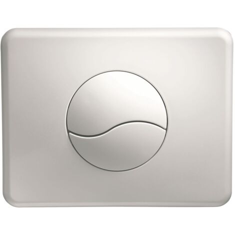 Siamp – Plaque de commande WC blanche double volume – Compatible bâti-support Verso 800 – Installation facile – Actionnement mécanique