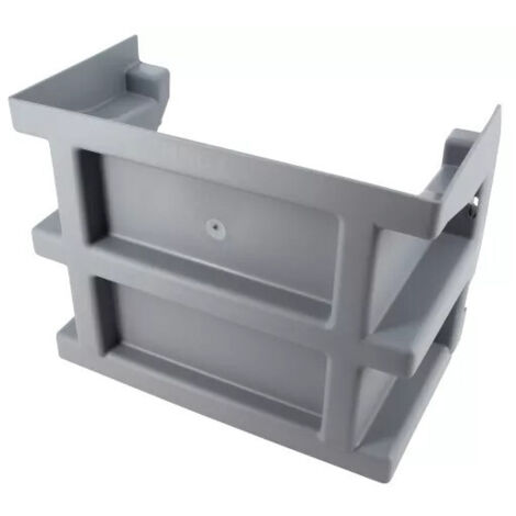 Nicoll – Réhausse PVC pour courette anglaise – Hauteur 18 cm – Dimensions 26 x 13,5 cm – Ventilation vide-sanitaire – Surface passage air 122 cm²