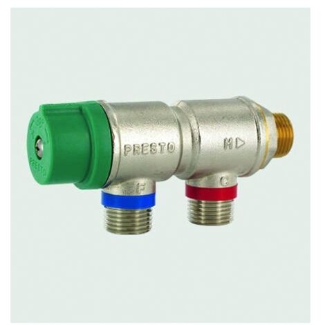 Presto – Régulateur thermostatique de sécurité 1/2" – Température réglable 20 à 50 °C – Débit max 43 L/Mn – Pour lavabos et douches – 29006 (1/5)