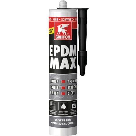Griffon – Colle EDPM Max mastic d'étanchéité 465g pour bois, métal, béton – Résistance à l'eau et aux intempéries – 6314272