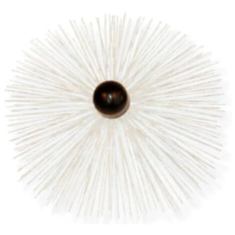 Progalva – Hérisson en polyamide rond 200 mm – Fil de 1.5 mm – Raccord galvanisé femelle 12 x 175 mm – Pour ramonage sécurisé
