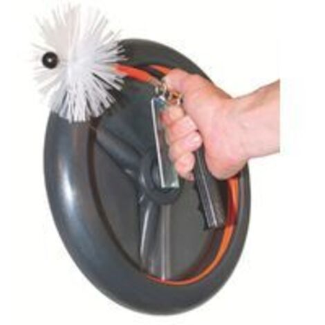 Progalva – Kit de nettoyage Flexonet 15 mètres – Jonc 4,5mm – 3 hérissons PVC pour conduits 80/111/125mm – Ramonage efficace