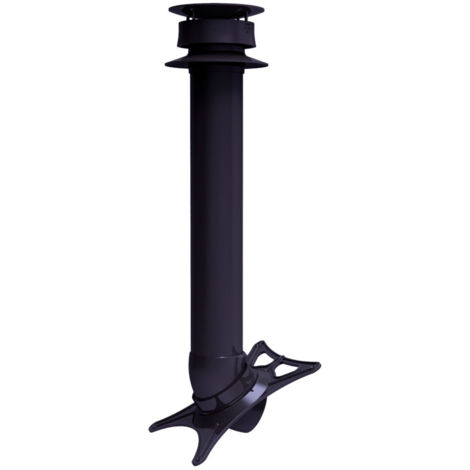 Nicoll – Extracteur statique gris anthracite – Collerette étanche 500x400 mm – Diamètre 100 mm – Longueur tube 80 cm – Pour ventilation assainissements