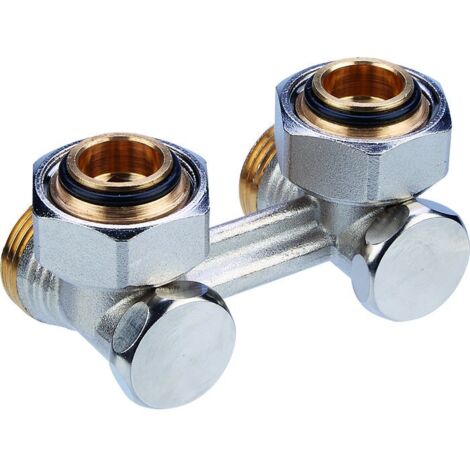 Ensemble équerre bitube 3/4"F(E) x 3/4"M(E), Giacomini, réf. R388X002 (1/2)