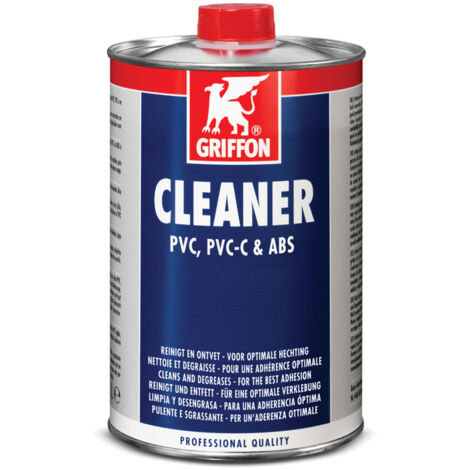 Griffon – Décapant PVC 1L – Nettoyant puissant pour PVC rigide, PVC-C et ABS – Préparation surfaces avant collage