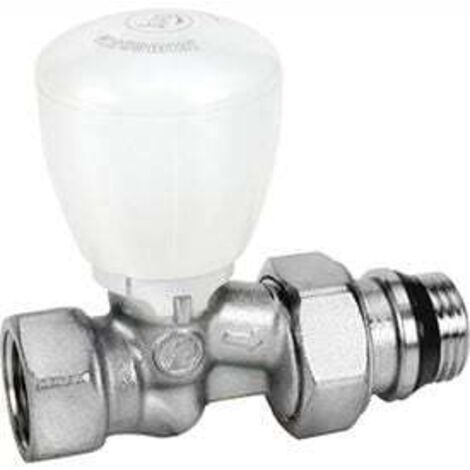 Giacomini – Robinet radiateur thermostatisable droit 3/8' – Corps en laiton chromé – Réglage micrométrique jusqu'à 110 °C – Pression 16 bars - R422TG
