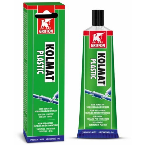 Griffon – Pâte à raccord d'étanchéité tube 125 g – Pour PVC, ABS, cuivre et laiton – Résistance à l'eau et à la température de -50°C à +120°C - TUBE 125 GR