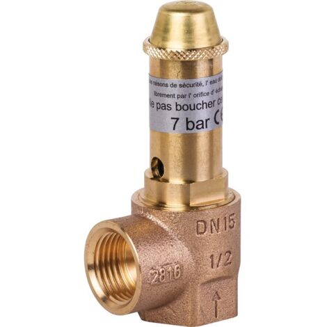 Thermador – Soupape de sécurité à membrane 1/2' – Pression max 7 bar – Pour installations d'eau sanitaire – Protection contre surpression