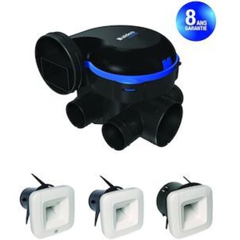Aldes – VMC simple flux hygroréglable silencieuse – Débit max 300m³/h – 3 bouches BDH pour cuisine, bain, WC – Rénovation jusqu'à 4 sanitaires