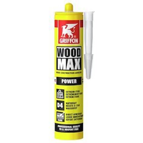 Wood Max Power colle à bois sans solvant ni PU - cartouche 380 G