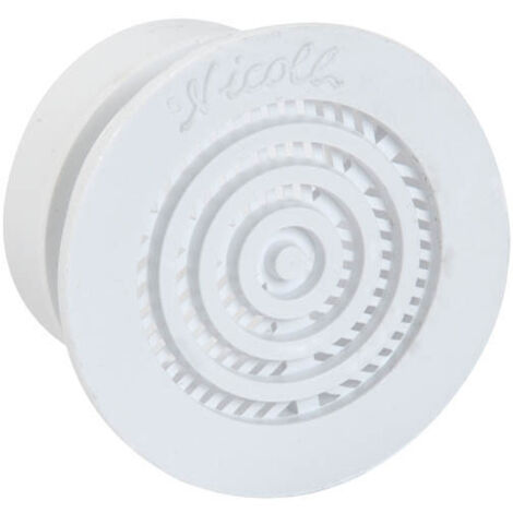 Nicoll – Grille d'aération ronde Ø38 pour contre-cloisons – Pose à sceller – Résistance mécanique – Ventilation intérieure efficace