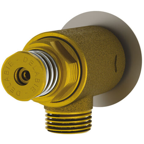 Delabie – Robinet mural pour lave-mains – Débit 3 l/min – Corps laiton massif – Installation derrière plaque de déclenchement – Économie d'eau 85%