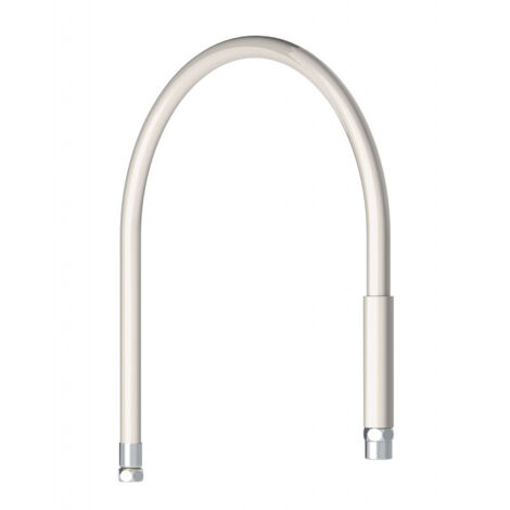 Delabie – Flexible sanitaire blanc 1,20m – Hytrel antisalissure – Raccord FF 15x21 – Pression max 5 bar – Température max 70 °C