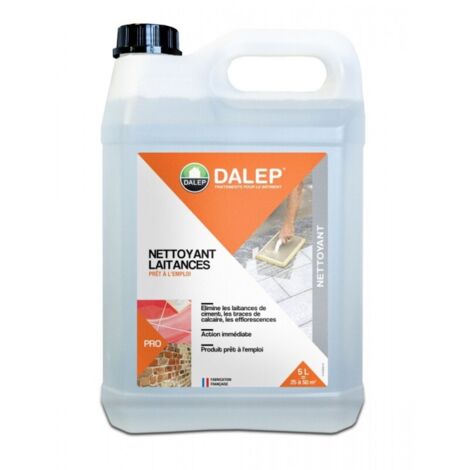 Dalep – Nettoyant laitance 5L – Élimine laitances de ciment, traces de calcaire et rouille – Prêt à l'emploi pour chantiers publics (1/3)