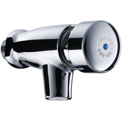 Delabie – Robinet temporisé mural 15x21 – Finition chromée – Débit ajustable 1,5 à 6 l/min – Fermeture automatique – 746000
