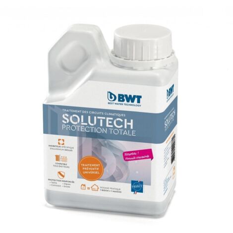 BWT – Protection totale SoluTECH 500 ml – Traitement préventif pour circuits de chauffage – Protège contre tartre et corrosion