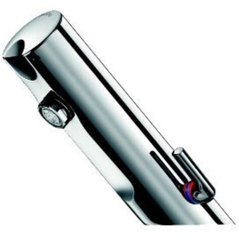 Delabie – Mitigeur électronique lavabo sur plage – Tempomatic Mix 4 – Laiton chromé – Détection infrarouge – Économie d'eau jusqu'à 90%