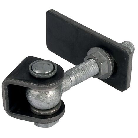 Locinox – Charnière 180° à réglage tridimensionnel – Acier brut – Plaque à souder en U – Ouverture 180° – Fixations boulons et écrous (1/2)