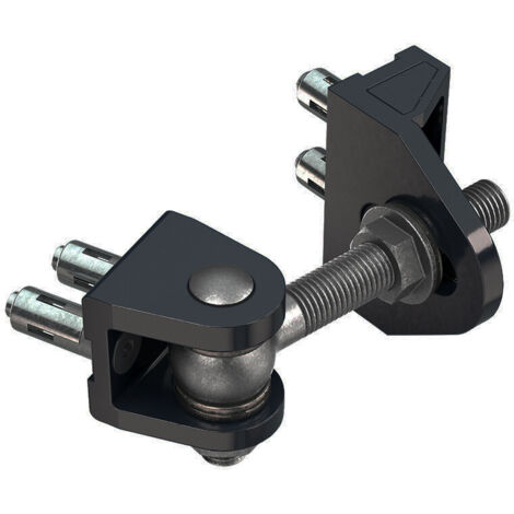 Locinox – Charnière à visser Bolton HD4D 16mm Quick-Fix noir – Ouverture 180° – Réglable en hauteur jusqu'à 15mm – P000133899005 (1/2)