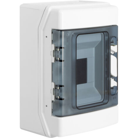Coffret étanche IP65 1x4 mod avec bornier – Résistance IK08 – Entrée câbles M25/M40 – Pour chantiers humides