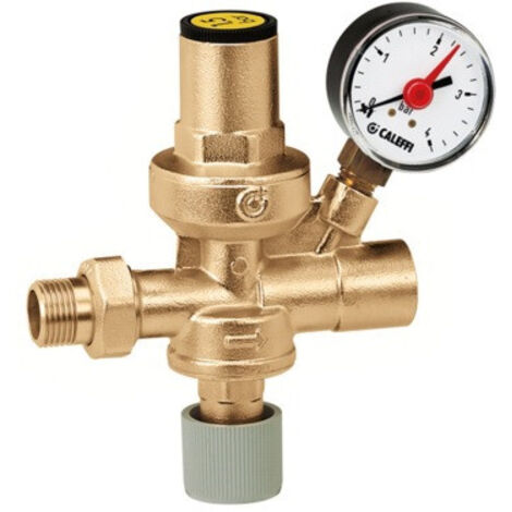 Thermador – Alimentateur automatique 1/2' avec vanne d'arrêt et manomètre – Pression max 16 bar – Corps en laiton – Pour installations chauffage central