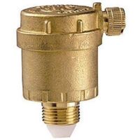 Giacomini – Purgeur chauffage central automatique avec valve d'isolement 3/8 – Débit 30L/min à 3 bar – Pression max 14 bar – R88Y002