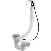 Nicoll – Vidage baignoire automatique à câble 650 mm – Corps polypropylène – Clapet inox 70 mm – Installation rapide et simple