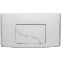 Siamp – Plaque de commande WC double touche – Integra Bâtichasse 500/535 – Finition blanche – Châssis et visserie inclus