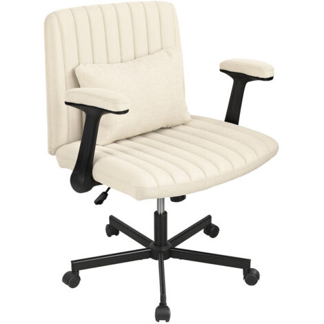 FIANAO – Bürostühle – Sessel – Ergonomisches Design – Computerstuhl mit verstellbaren Armlehnen, Weiß (1/5)