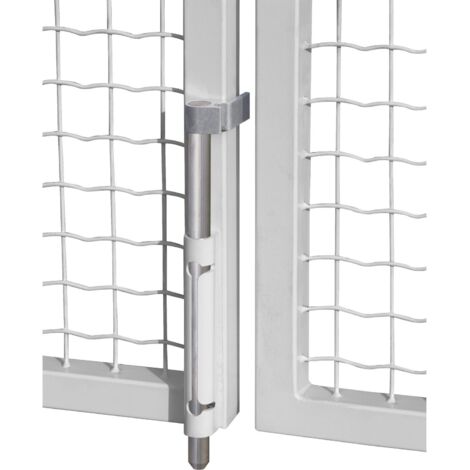 Locinox – Stangenriegel mit Achse/flansch – Länge 490 mm – für Vierkantprofile 40 x 40 mm – Höhenverstellung 100 mm – Tiefenverriegelung 140 mm – Aluminium Blockkopf (1/3)