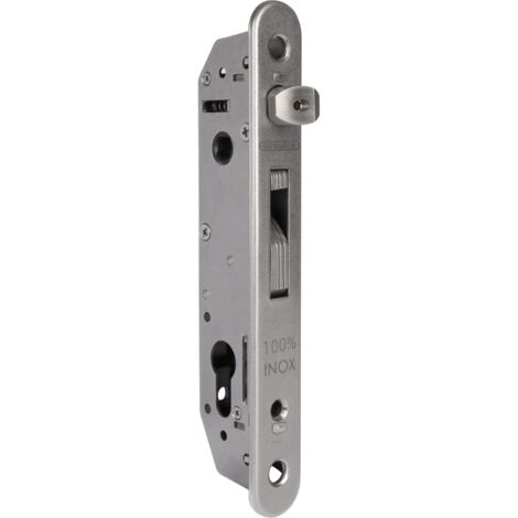 Rohrrahmenschloss Fortylock mit Hakenriegel, PZ 92,DM 20 mm,Stulp rund,Edelstahl