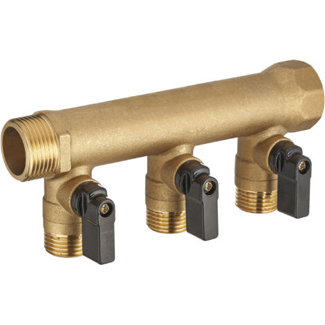 Collettore a valvole MF 20x27 - uscita m 15x21 - 3 vie NOYON & THIEBAULT